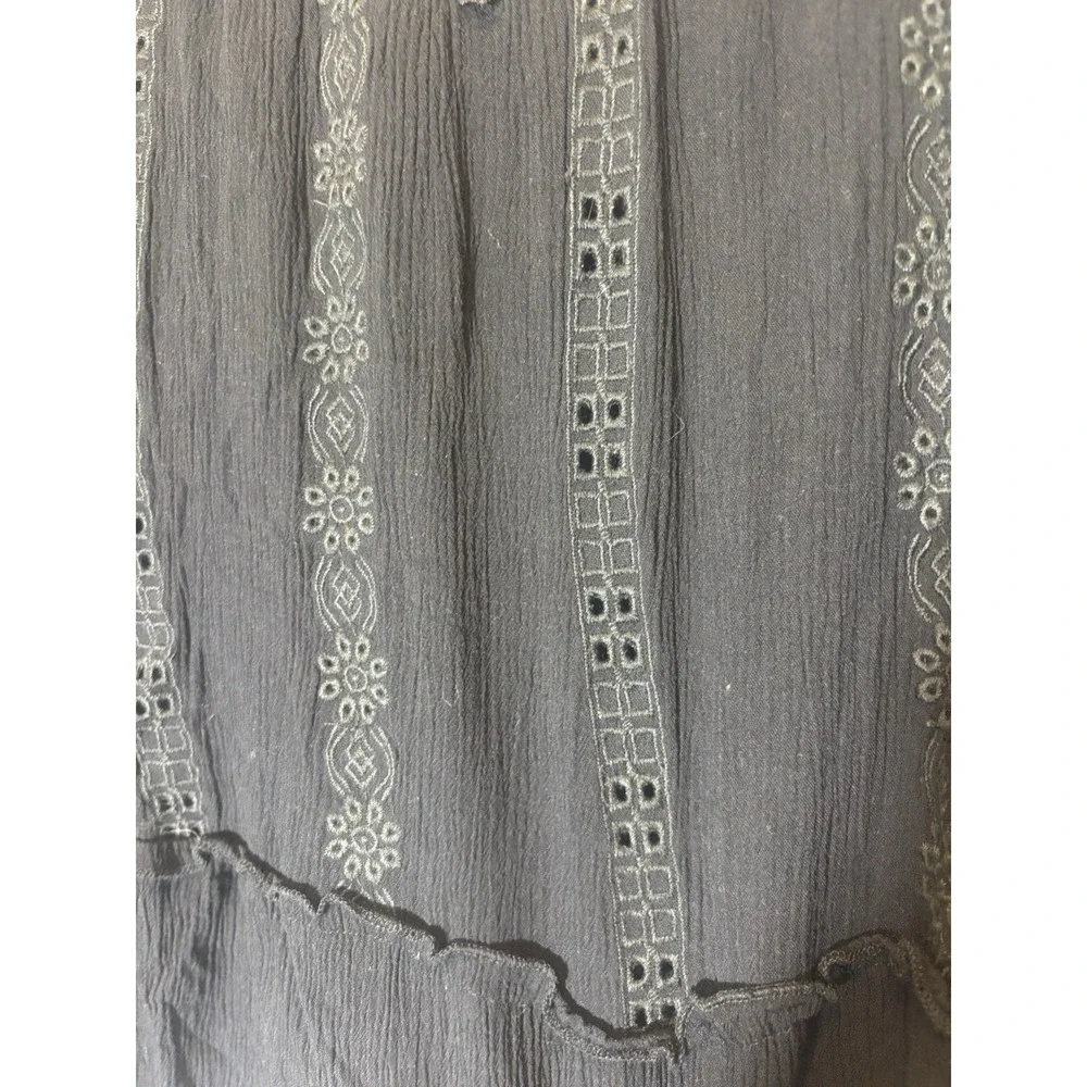 Adiva Women's Black Rayon Round Neck Long Sleeve Casual Top Blouse‎ Size M HH14 - Picture 3 of 7